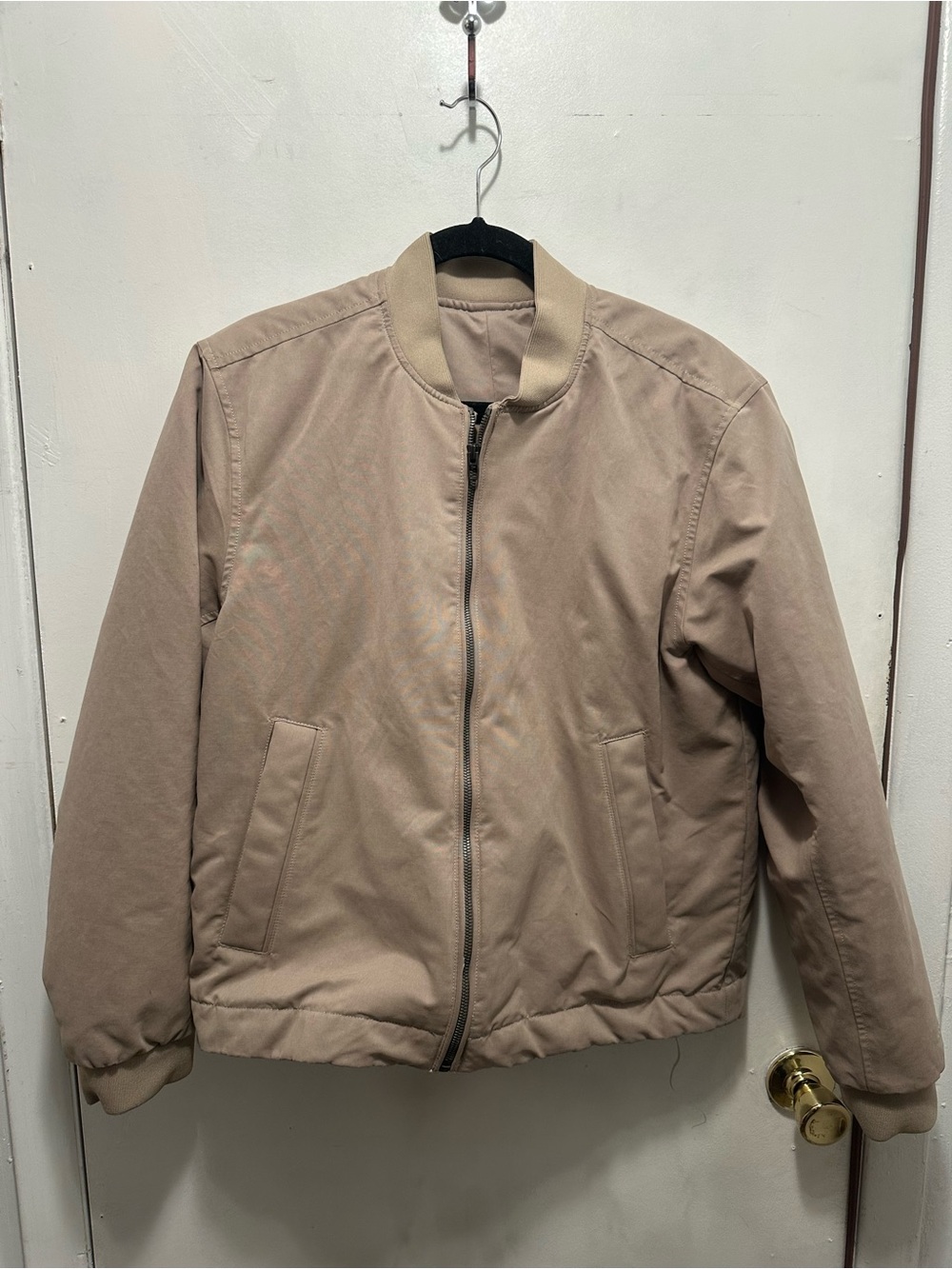 Lululemon Insulated Cotton Blend Bomber Jacket Tan Men’s Medium $198